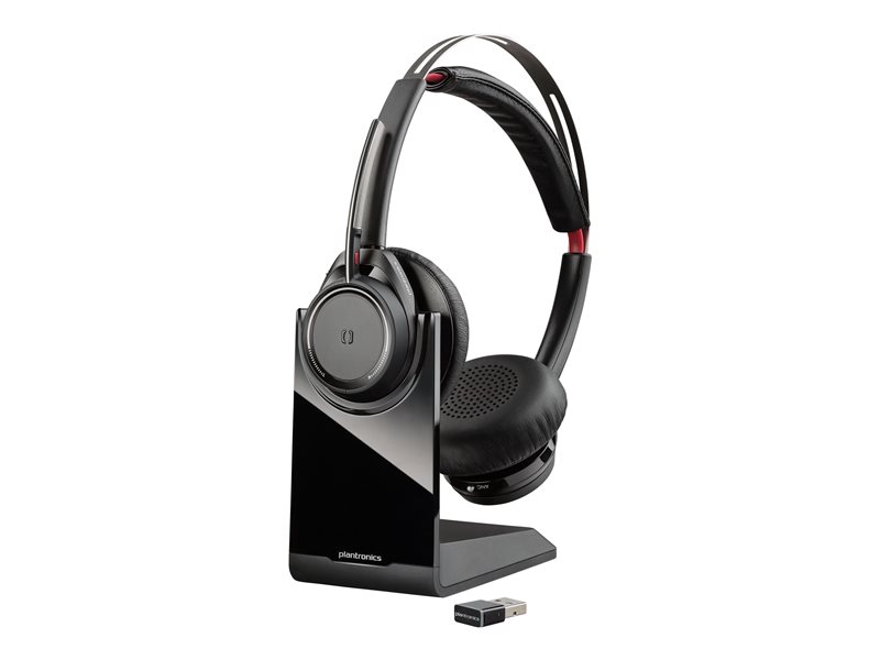 Plantronics - Voyager Focus UC Headset B825m for Microsoft with a Charge Stand - Dual Ear (Stereo) Headset - Microsoft Teams Certified Version - Plantronics a Poly Company